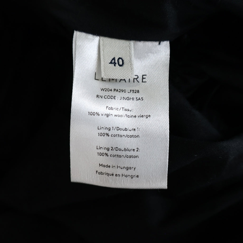 LEMAIRE(ルメール) Jumpsuit ジャンプスーツ オールインワン コットン ジップアップ ギャザー ブラック W204 PA290 LF528