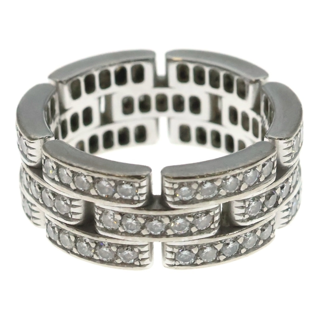 Cartier(カルティエ) マイヨンパンテール ダイヤモンド 3連 パヴェダイヤ Au750 K18WG リング 指輪 #53 ホワイトゴールド