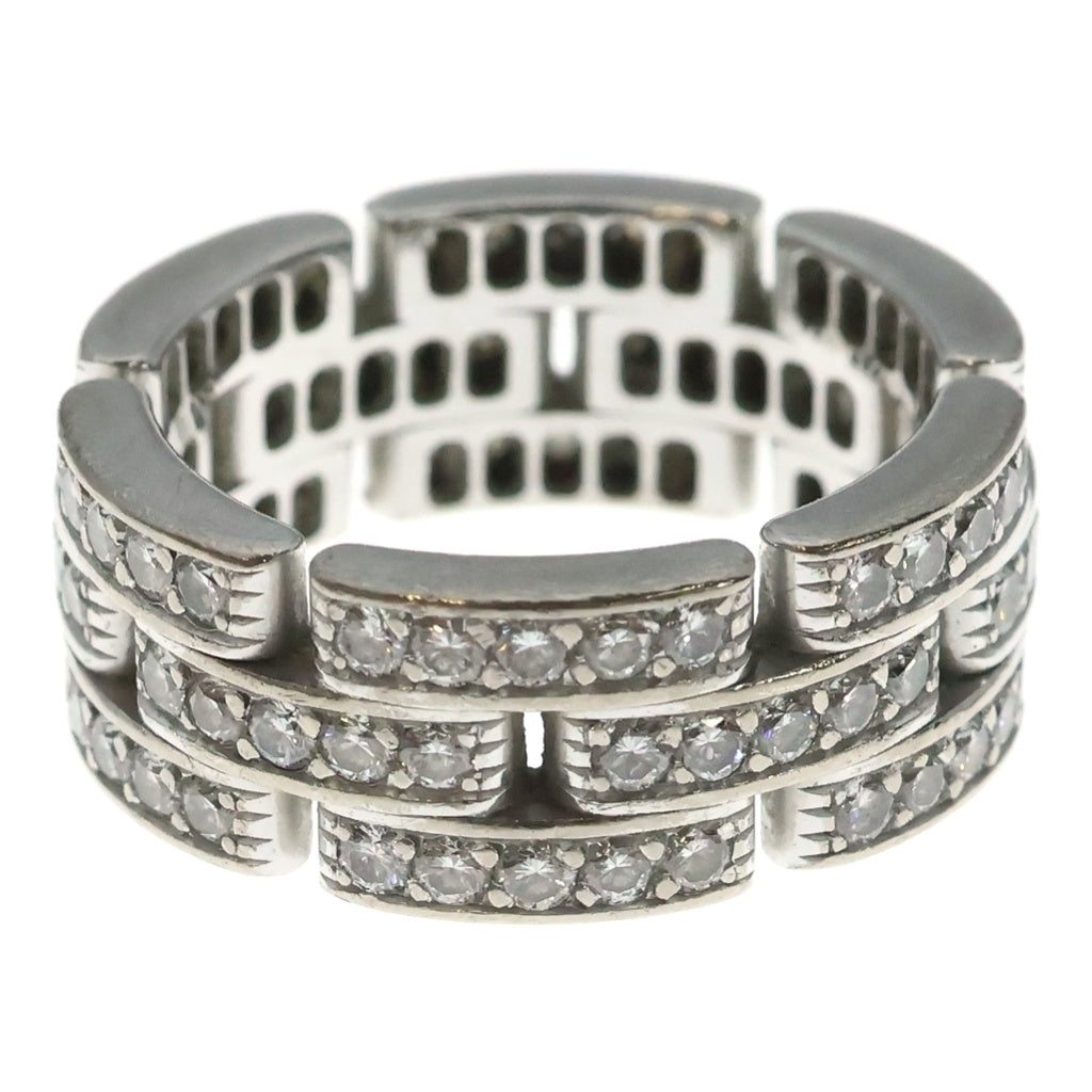 Cartier(カルティエ) マイヨンパンテール ダイヤモンド 3連 パヴェダイヤ Au750 K18WG リング 指輪 #53 ホワイトゴールド