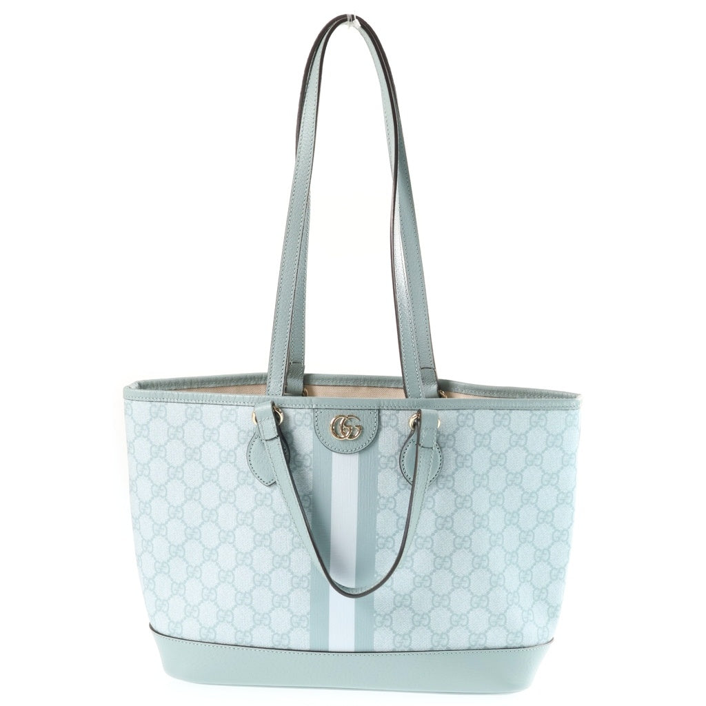 GUCCI(グッチ) GGオフィディア 2wayバッグ ハンドバッグ トートバッグ ライトブルー PVCレザー 765043 レディース