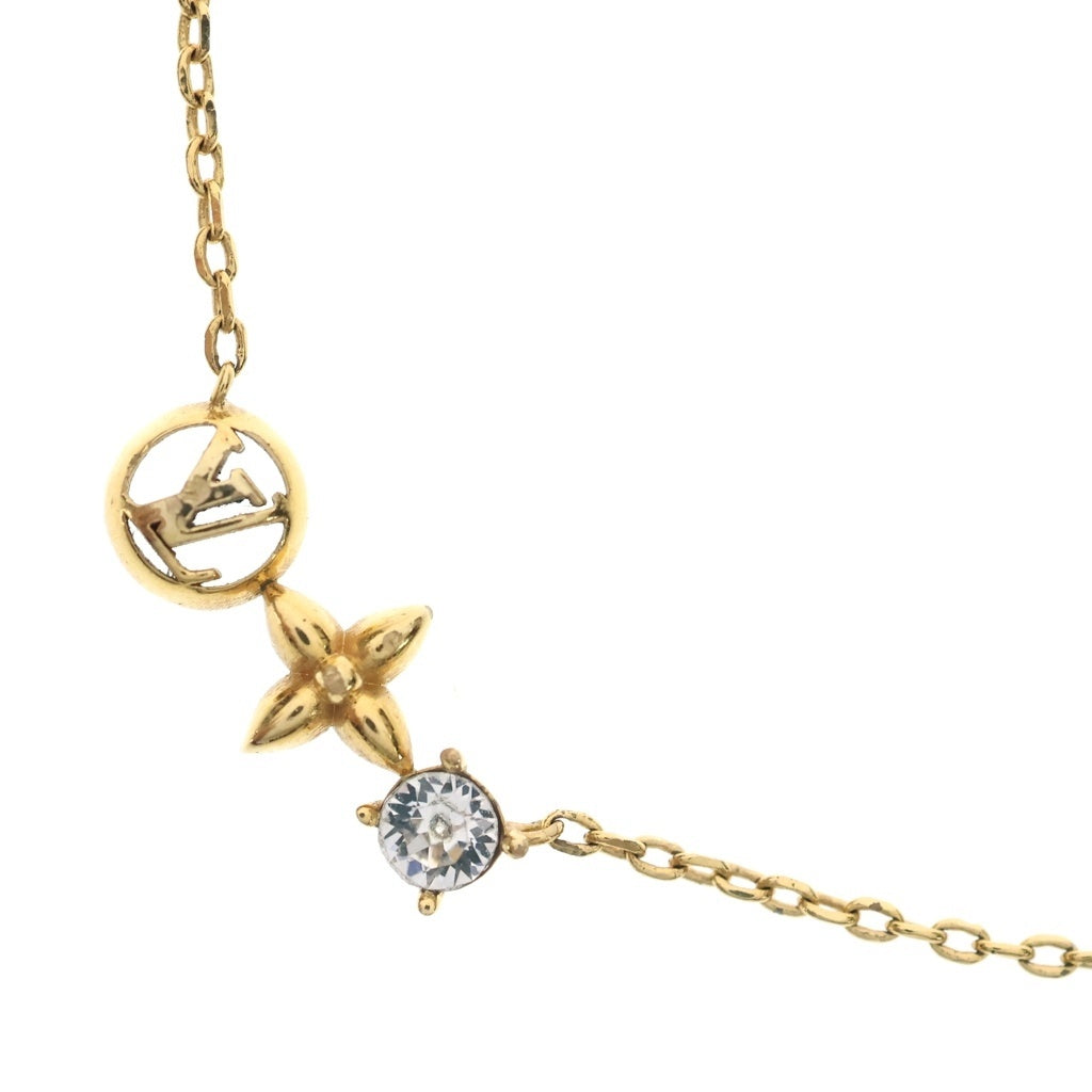 LOUIS VUITTON(ルイヴィトン) プティ ルイ ラインストーン GP ネックレス ゴールド M00368 レディース
