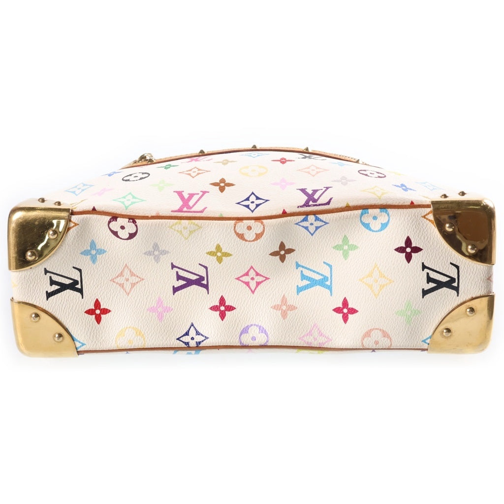 LOUIS VUITTON(ルイヴィトン) モノグラム マルチカラー ブローニュ ショルダーバッグ ホワイト×ブラウン レザー×PVC M92660 ゴールド金具 レディース