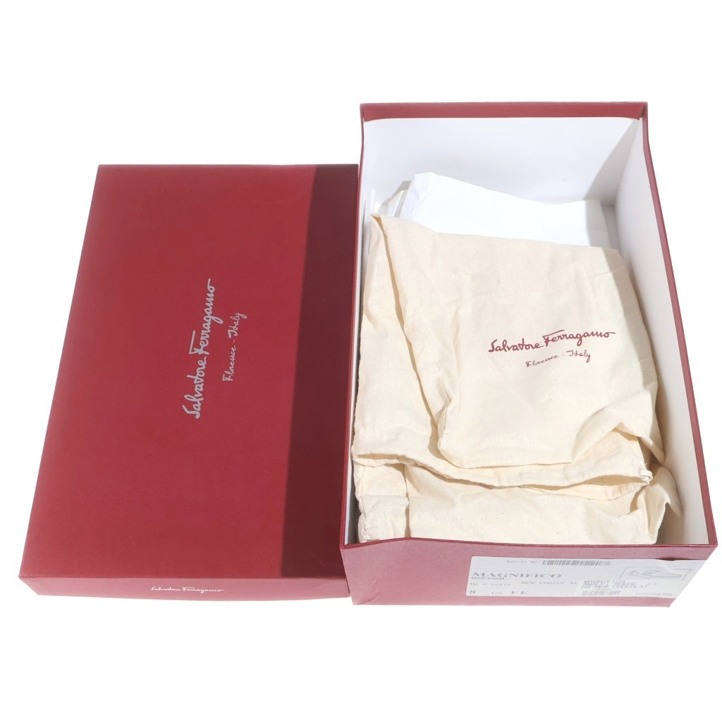 Salvatore Ferragamo(サルヴァトーレ フェラガモ) MAGNIFICO AMALFI SUEDE LOAFER スエードローファー シューズ ガンチーニ シルバー金具/ブラウン 0553960 レディース