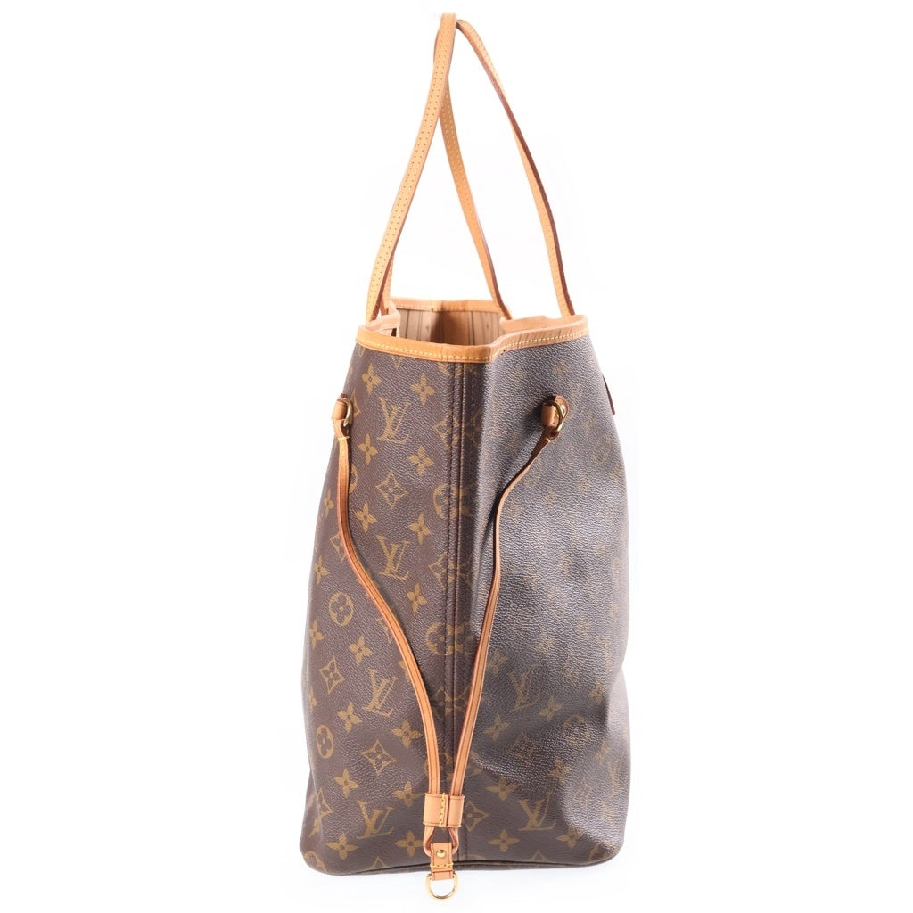 LOUIS VUITTON(ルイヴィトン) モノグラム ネヴァーフルGM トートバッグ ハンドバッグ ブラウン レザー×PVC M40157 ゴールド金具 レディース