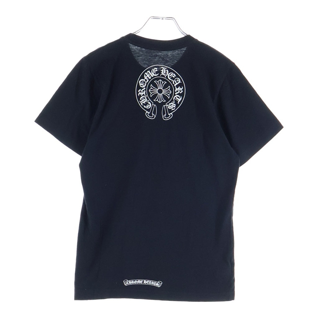 CHROME HEARTS(クロムハーツ) Neck Logo S/S Tee ネックロゴ 半袖プリントTシャツ カットソー コットン ブラック レディース