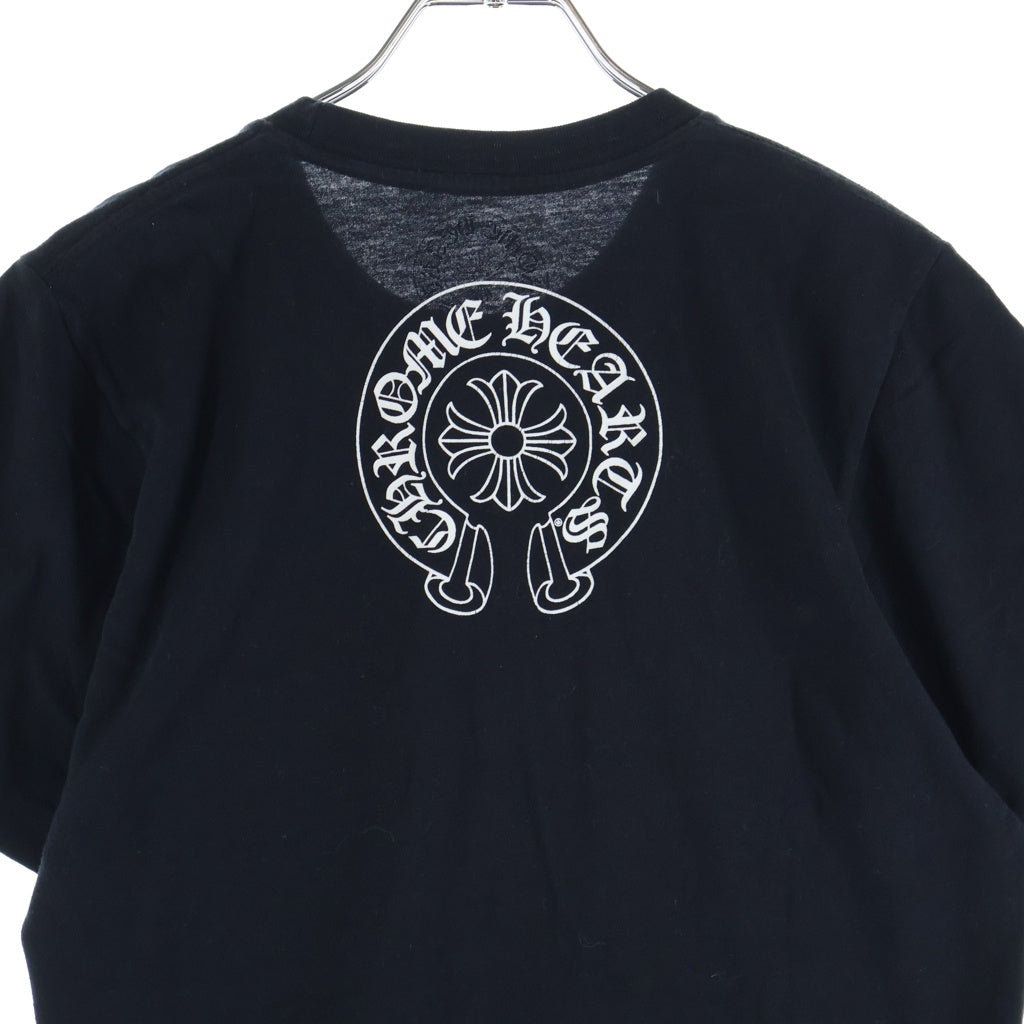 CHROME HEARTS(クロムハーツ) Neck Logo S/S Tee ネックロゴ 半袖プリントTシャツ カットソー コットン ブラック レディース