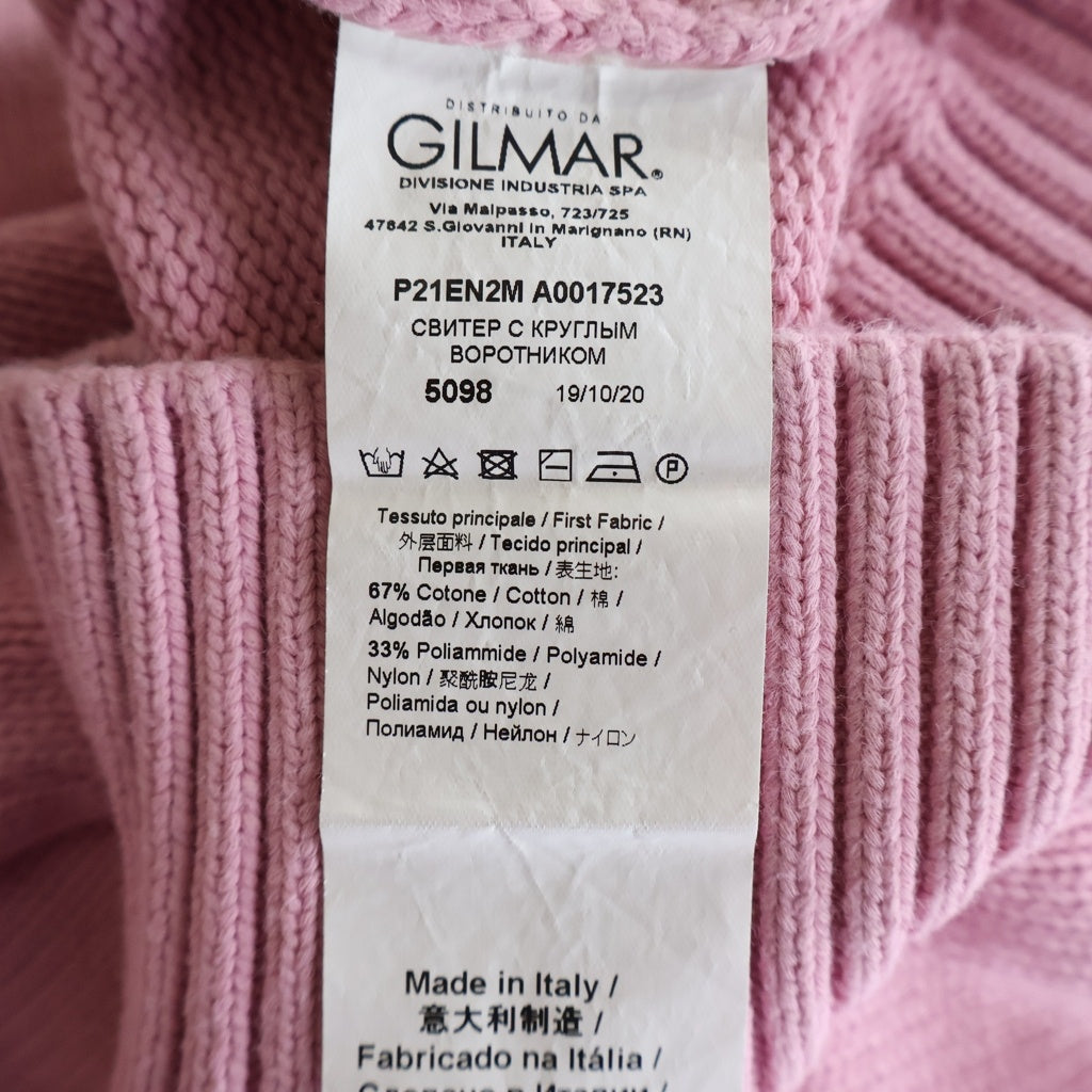 N21 numero ventuno(ヌメロ ヴェントゥーノ) Candy Embroidery Knit キャンディー 刺繍長袖ニット クルーネック コットン ナイロン ピンク P21EN2M レディース