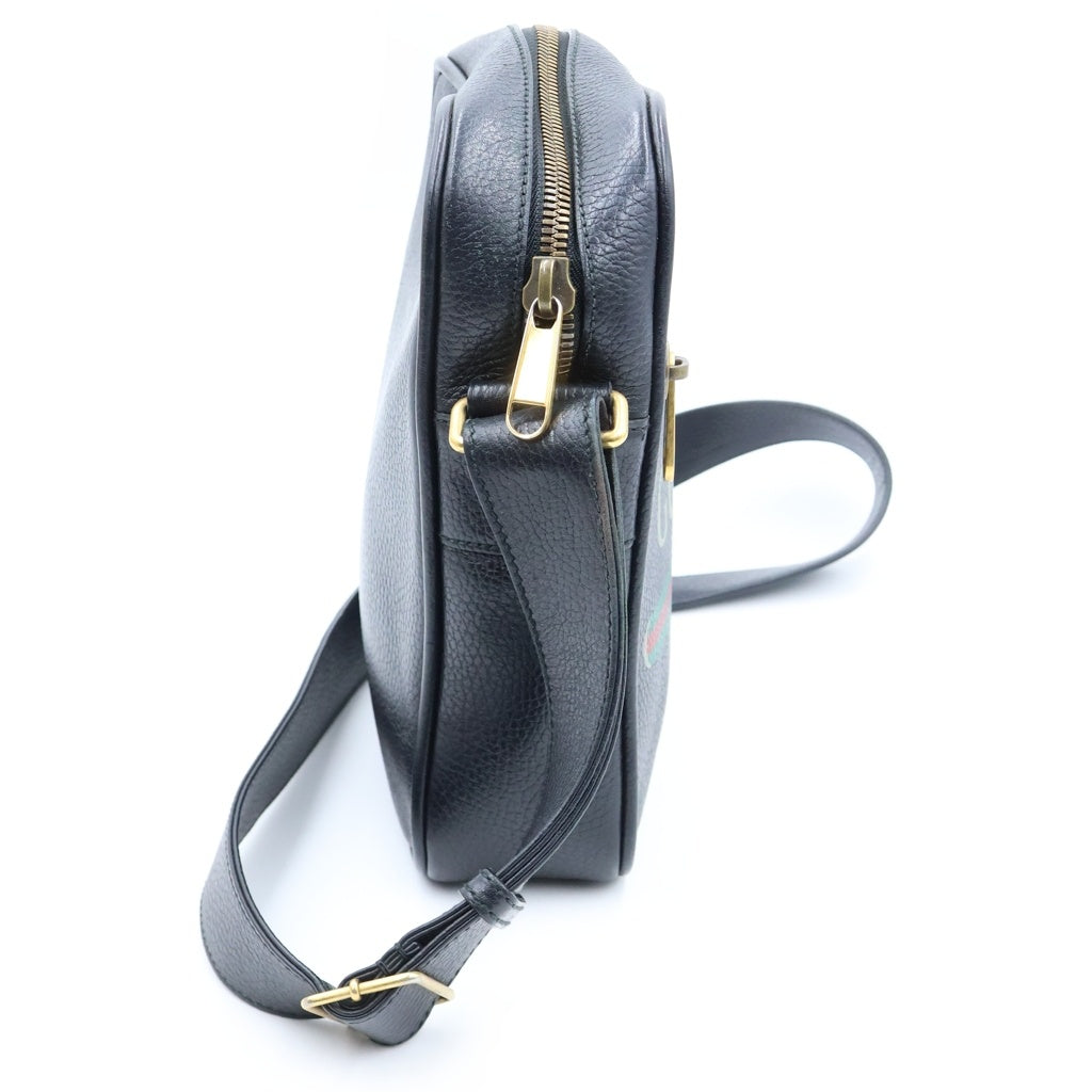 GUCCI(グッチ) グッチ プリント ショルダーバッグ ブラック レザー 523591 レディース