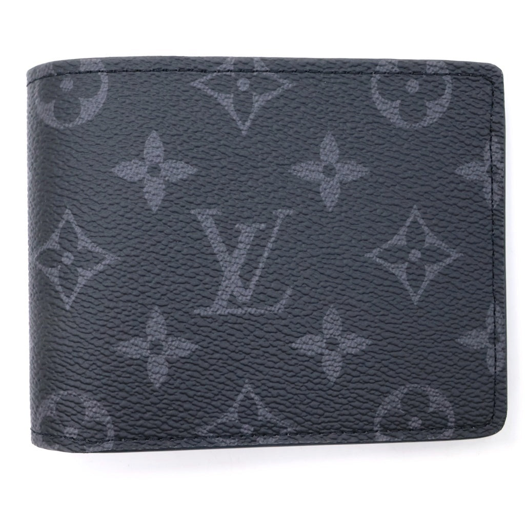 LOUIS VUITTON(ルイヴィトン) モノグラムエクリプス ポルトフォイユミュルティプル 二つ折り財布 ブラック PVCレザー M61695