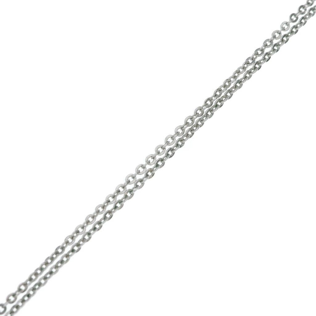 DIOR(ディオール) ロゴ クリスタル チェーンネックレス シルバー レディース
