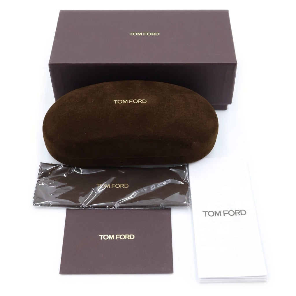 TOM FORD(トムフォード) メタル×プラスチック アジアンフィット スクエアフレーム クリア カラーサングラス アイウェア シルバー/グレー 52□21 TF1042-D