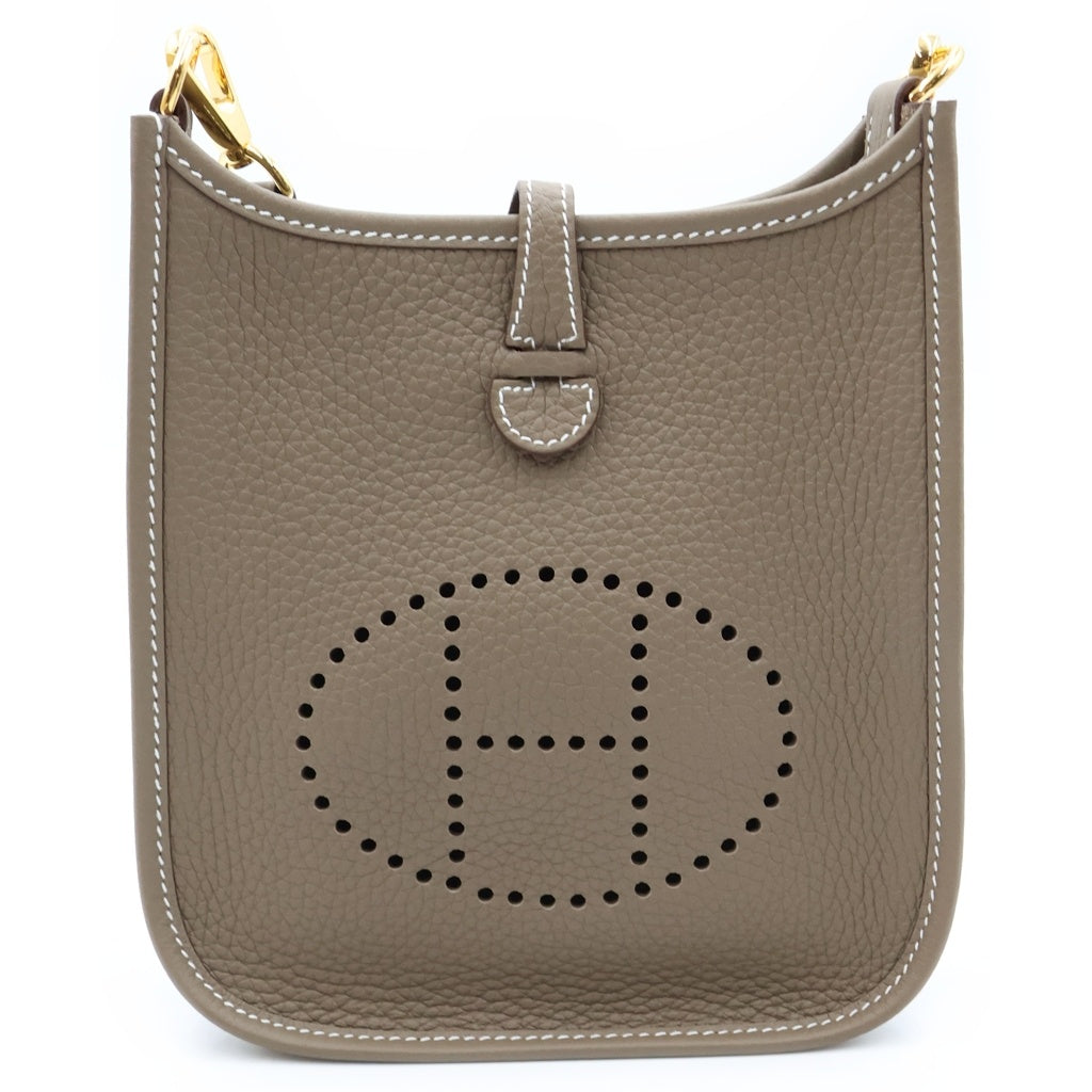 HERMES(エルメス) エブリンTPM ショルダーバッグ エトゥープ トリヨンクレマンス ゴールド金具 K刻印 レディース