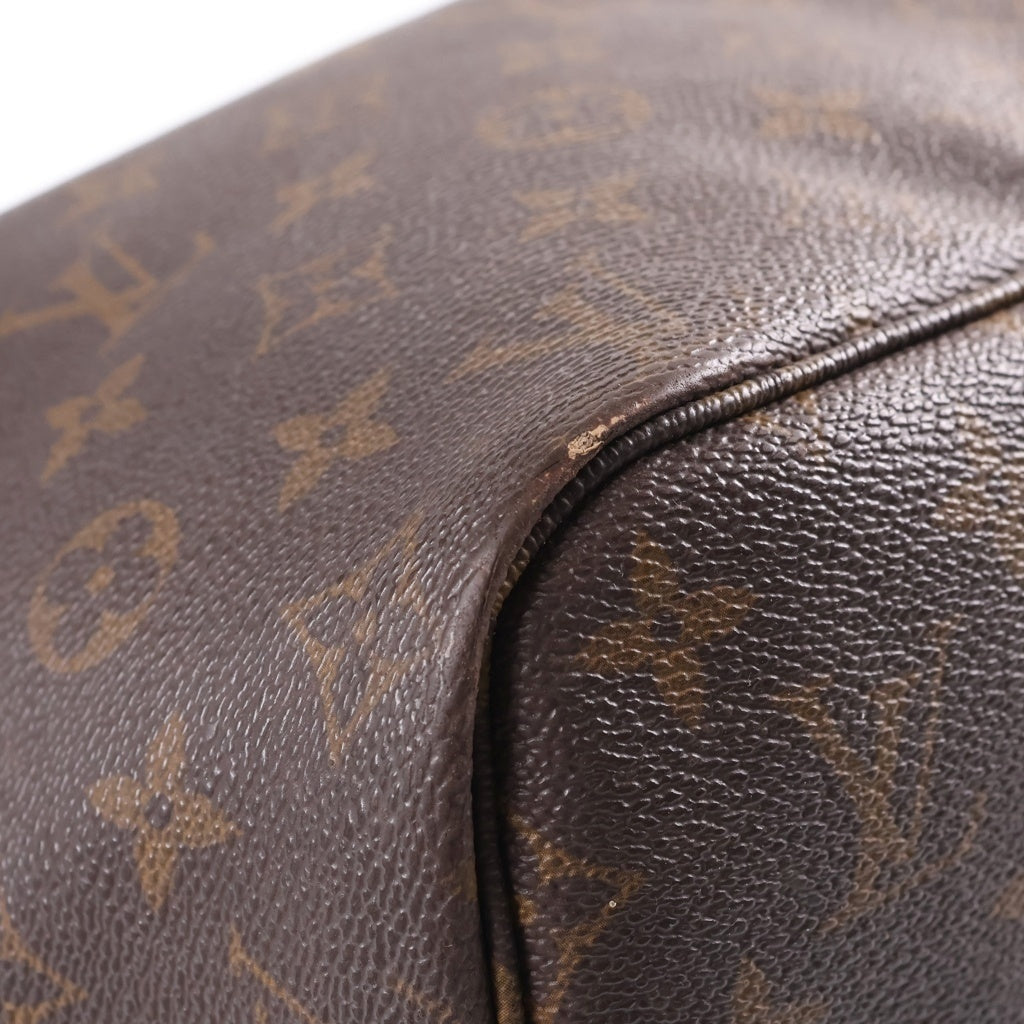 LOUIS VUITTON(ルイヴィトン) モノグラム ネヴァーフルMM 旧型 トートバッグ ハンドバッグ ブラウン レザー×PVC M40156 ゴールド金具 レディース