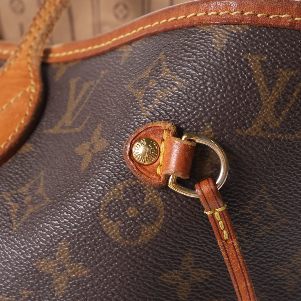 LOUIS VUITTON(ルイヴィトン) モノグラム ネヴァーフルMM 旧型 トートバッグ ハンドバッグ ブラウン レザー×PVC M40156 ゴールド金具 レディース
