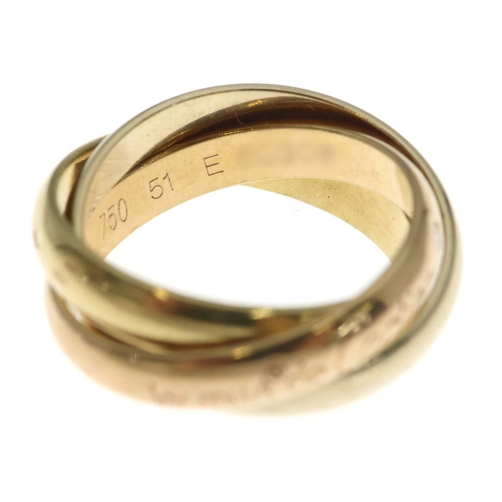 Cartier(カルティエ) トリニティ 3Pダイヤ リング イエローゴールド×ホワイトゴールド×ピンクゴールド 750YG/PG/WG #51 レディース
