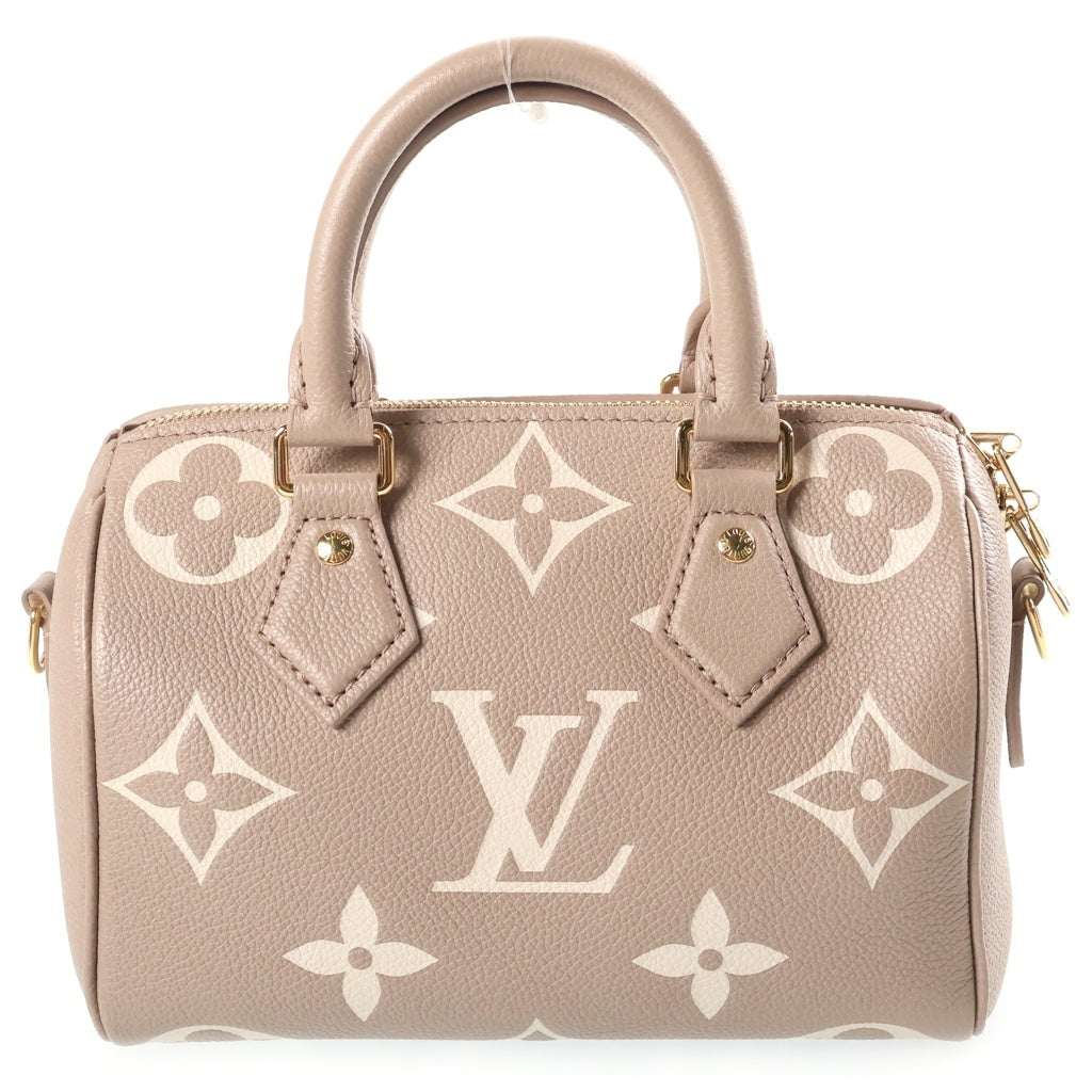 LOUIS VUITTON(ルイヴィトン) モノグラムアンプラント スピーディバンドリエール20 ハンド ショルダーバッグ 2WAY ゴールド金具 ベージュ M46575 RFID レディース