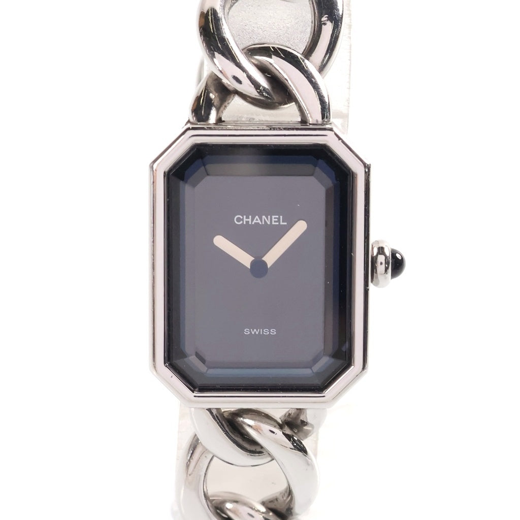 CHANEL(シャネル) プルミエールM 黒文字盤 ステンレススチール クオーツ シルバー ブラック H0452 レディース