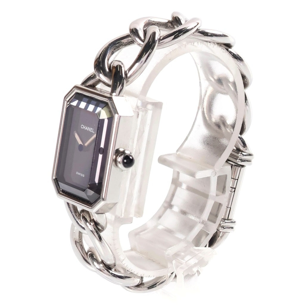 CHANEL(シャネル) プルミエールM 黒文字盤 ステンレススチール クオーツ シルバー ブラック H0452 レディース