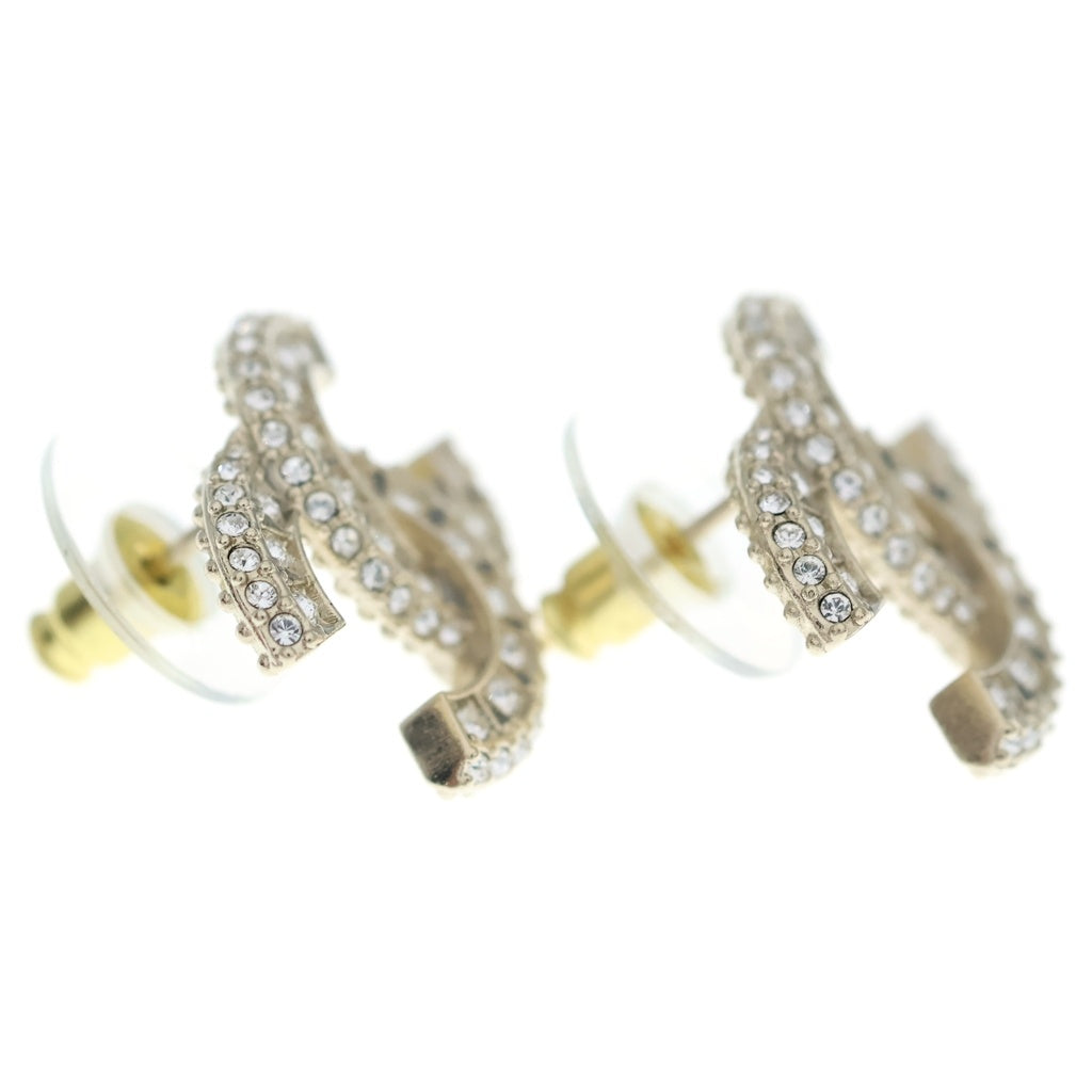 CHANEL(シャネル) ココマーク ラインストーンピアス ゴールド GP A25V レディース