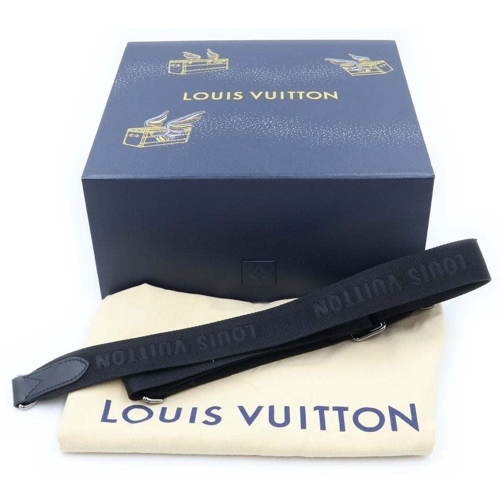 LOUIS VUITTON(ルイヴィトン) モノグラム・エクリプス キーポルバンドリエール25 PVC レザー シルバー金具 2WAY ハンドバッグ ショルダーバッグ ICタイプ ブラック M46271 レディース