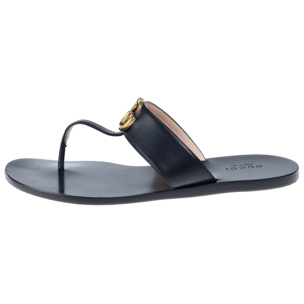 GUCCI(グッチ) GGマーモント サンダル レザー ブラック