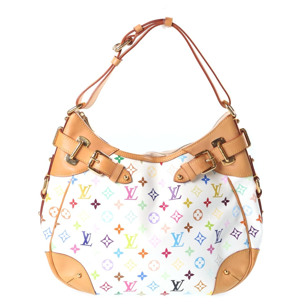 LOUIS VUITTON(ルイヴィトン) グレタ ショルダーバック セミショルダー モノグラム マルチカラー PVC レザー ブロン ホワイト M40195 レディース