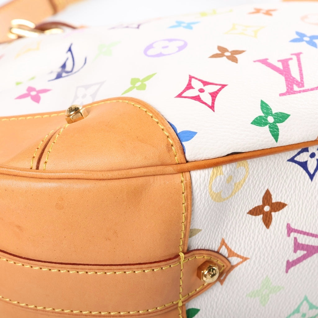 LOUIS VUITTON(ルイヴィトン) グレタ ショルダーバック セミショルダー モノグラム マルチカラー PVC レザー ブロン ホワイト M40195 レディース