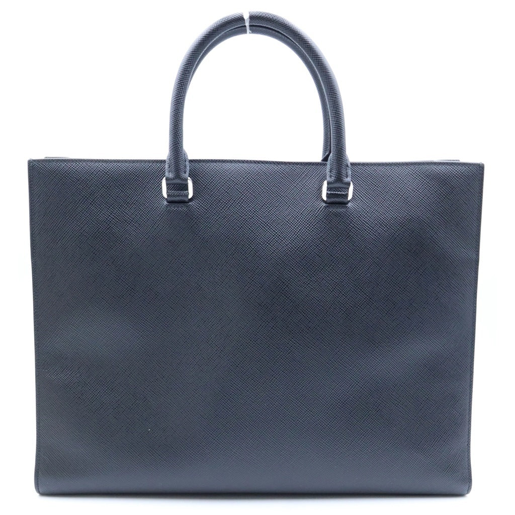 PRADA(プラダ) トライアングルロゴ サフィアーノ レザー 2WAY トートバッグ ショルダーバッグ ビジネスバッグ ブラック 2VG101
