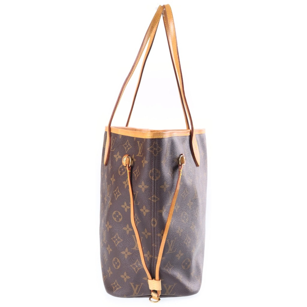 LOUIS VUITTON(ルイヴィトン) モノグラム ネヴァーフルMM 旧型 トートバッグ ハンドバッグ ブラウン レザー×PVC M40156 ゴールド金具 レディース