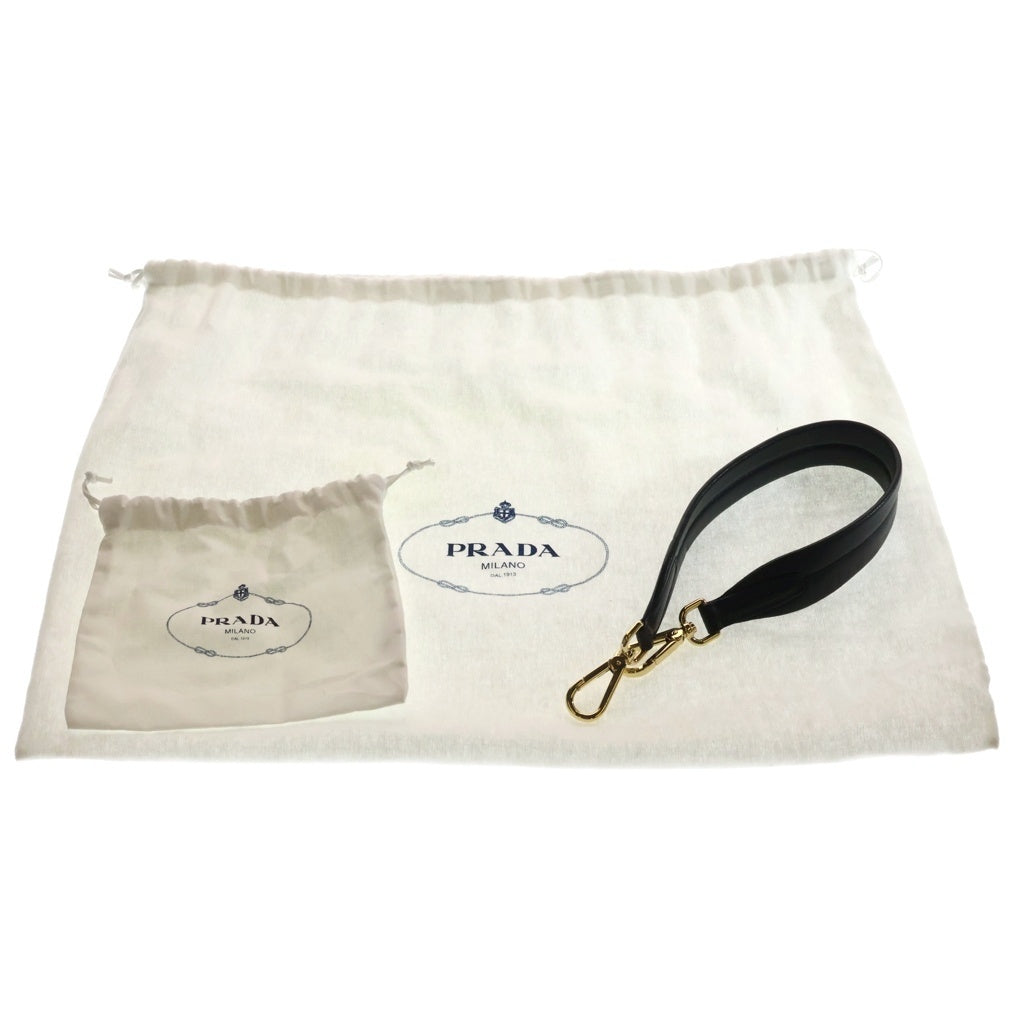PRADA(プラダ) Re-Nylon エクスプローラ ショルダーバッグ ブラック レザー 1BC264 ゴールド金具