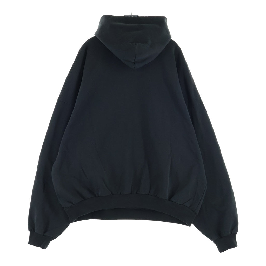 BALENCIAGA(バレンシアガ) Large Fit Hoodie ラージ フィット フーディー プリント プルオーバーパーカー コットン ブラック 803265