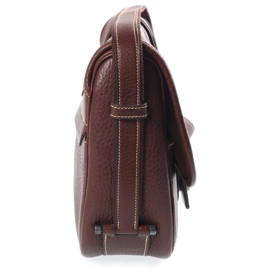 HERMES(エルメス) ヌメア ショルダーバッグ ブラウン レザー レディース