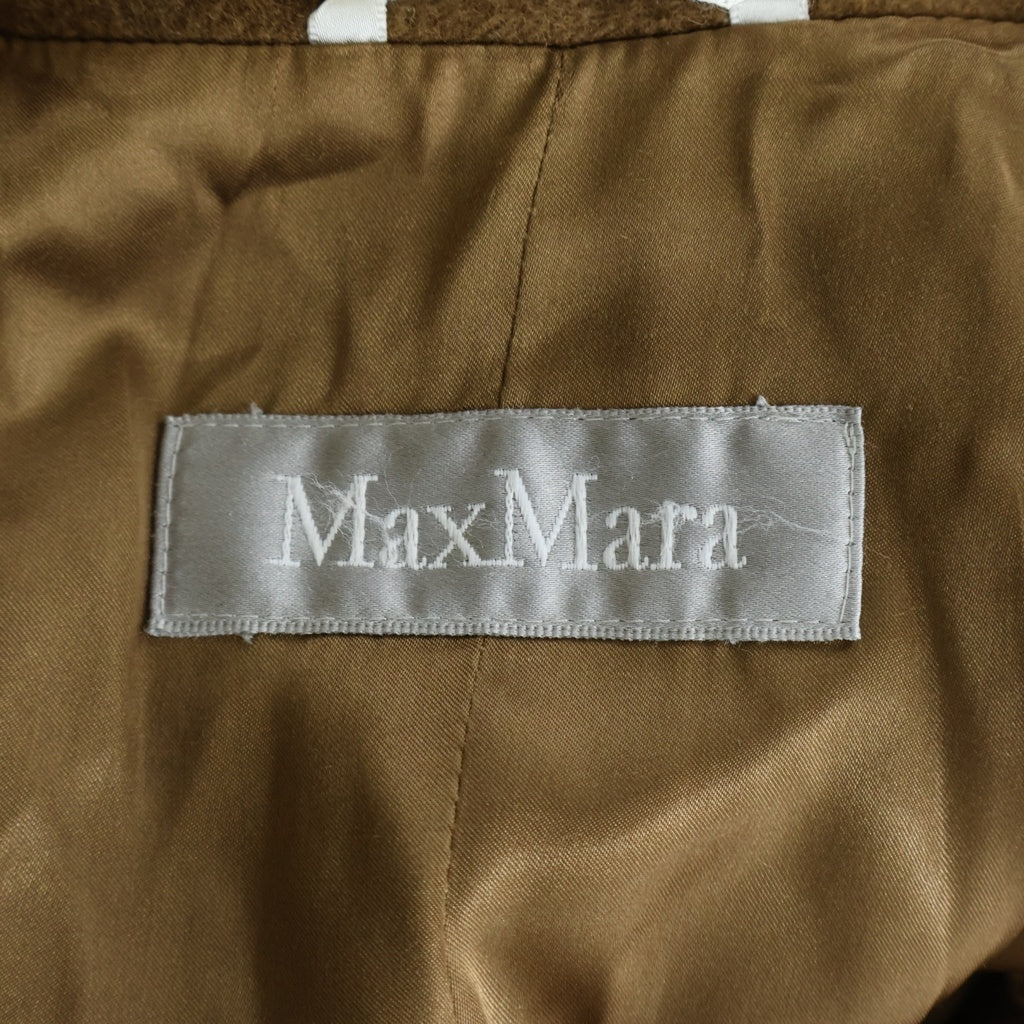 Max Mara(マックスマーラ) WOOL LONG COAT ウール ロングコート 銀タグ ブラウン 32/72/218