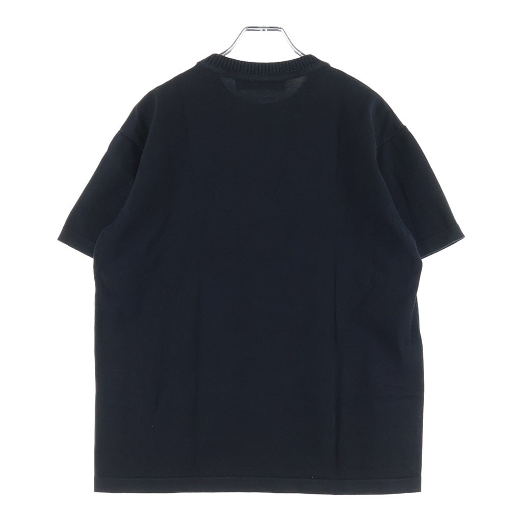 LOUIS VUITTON(ルイヴィトン) シグネチャーショートスリーブTシャツ ロゴ刺繍 半袖カットソー ブラック RM241Q OY8 HNN42W