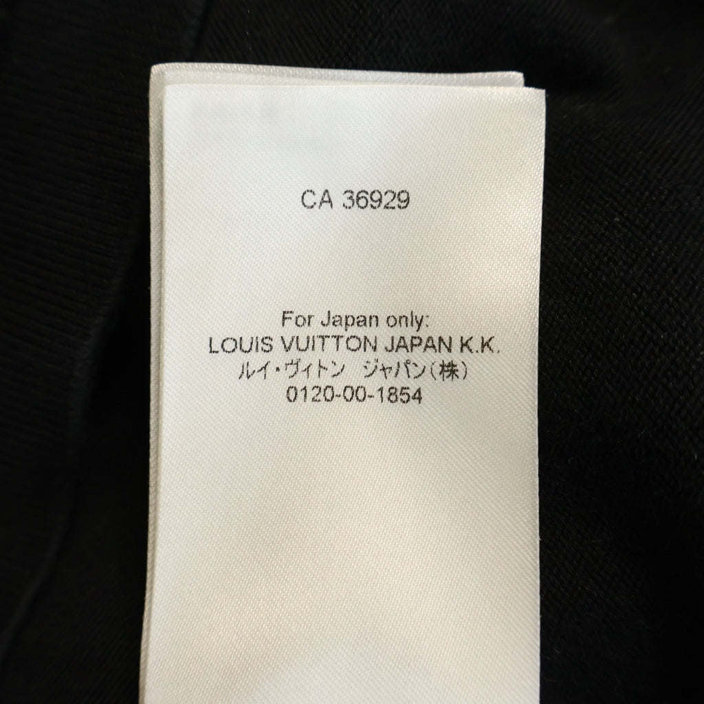 LOUIS VUITTON(ルイヴィトン) シグネチャーショートスリーブTシャツ ロゴ刺繍 半袖カットソー ブラック RM241Q OY8 HNN42W