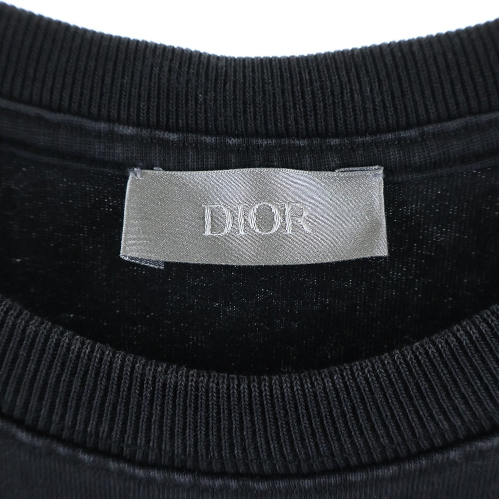 DIOR(ディオール) CD ICON Tシャツ 刺繍 クルーネック 半袖カットソー ブラック 943J605A0554
