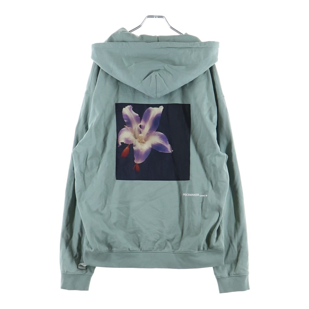 OAMC(オーエーエムシー) PEACEMAKER Flower Loose Fit Hoodie ピースメーカー フラワープリントプルオーバー フーディ パーカー グリーン PCM1OH01GFT001050