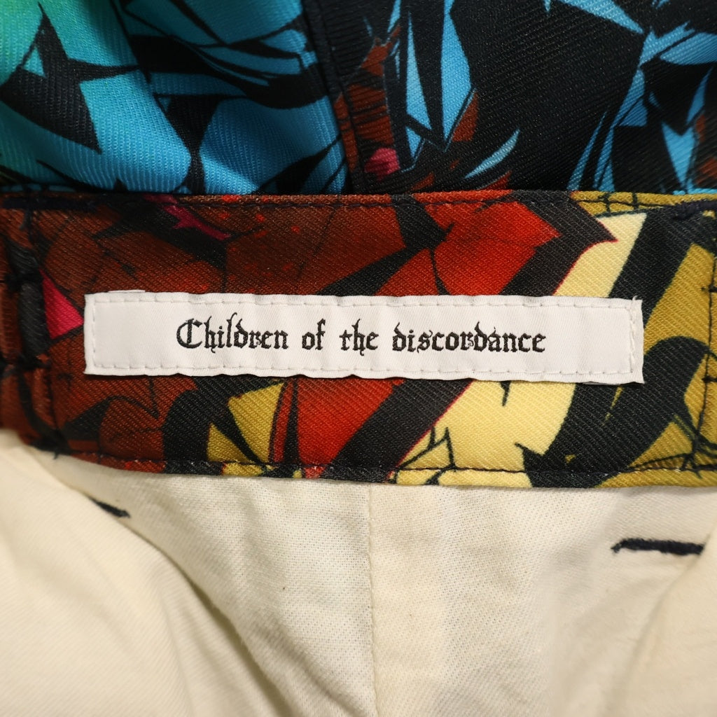 Children of the discordance(チルドレンオブザディスコーダンス) 総柄 ジッパーフライ テーパードスラックスパンツ マルチ C0TDPT-321H