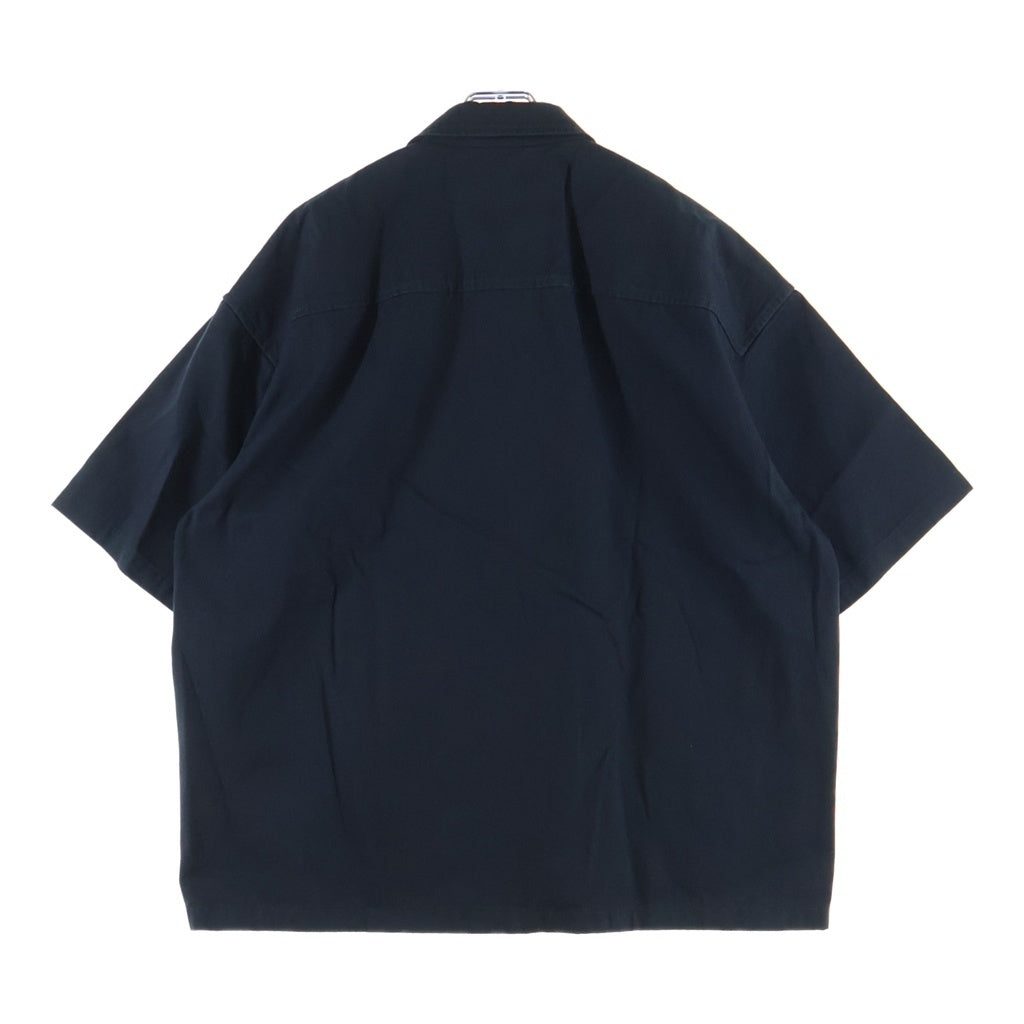 AMBUSH(アンブッシュ) 23SS ZIPPED UNISEX SHIRT ジップド ユニセックス ショートスリーブ半袖シャツ ジャケット ブラック BMGG001S23FAB001
