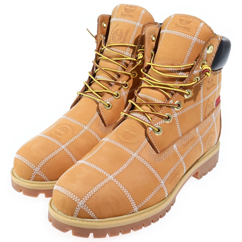 SUPREME(シュプリーム) Timberland Patchwork 6 Inch Premium Boot × ティンバーランド パッチワーク ブーツ ブラウン TB0A5TBZ754