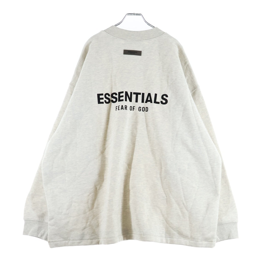 FEAR OF GOD ESSENTIALS(フィアオブゴッド エッセンシャルズ) フェルトロゴ ロングスリーブ 長袖ポロシャツ グレー