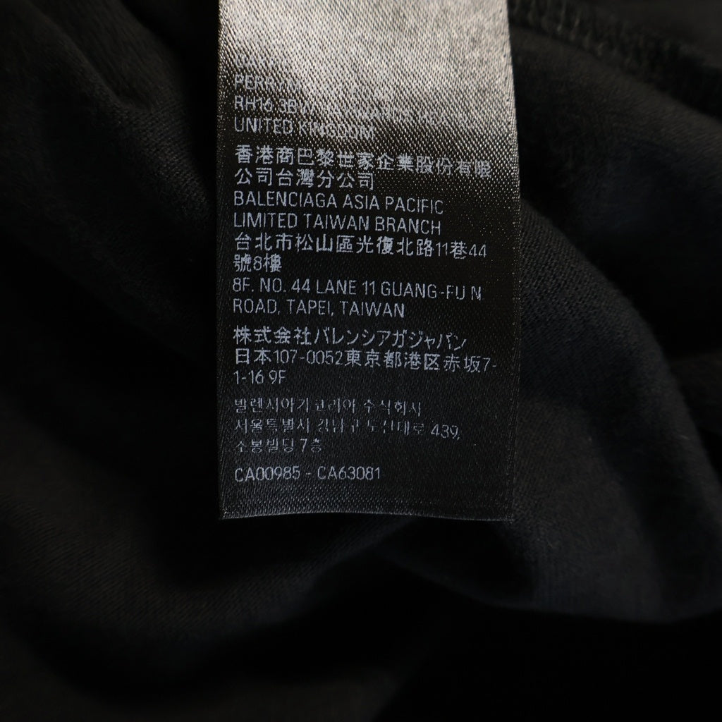 BALENCIAGA(バレンシアガ) 23AW LAYERED SPORTS LOGO TEE 739028 TPVF2 レイヤードスポーツロゴ クルーネック半袖Tシャツ カットソー ブラック