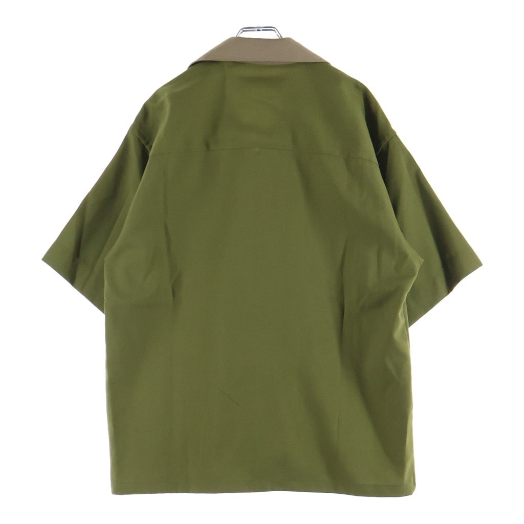 MARNI(マルニ) 22SS MA BOWLING SHIRT CUMU0213QU バイカラー ボウリングシャツ 半袖開襟シャツ カーキ