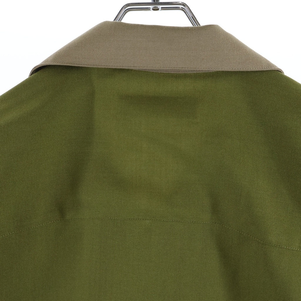 MARNI(マルニ) 22SS MA BOWLING SHIRT CUMU0213QU バイカラー ボウリングシャツ 半袖開襟シャツ カーキ