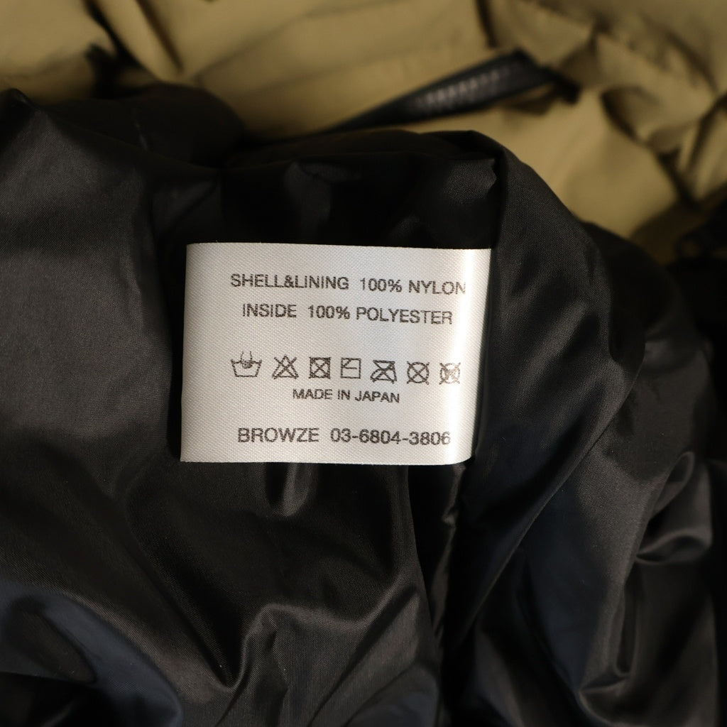 The Ennoy Professional(エンノイプロフェッショナル) 23AW NYLON PADDED JACKET AW23BRENJK03LP ナイロンパデッドジャケット ブラウン