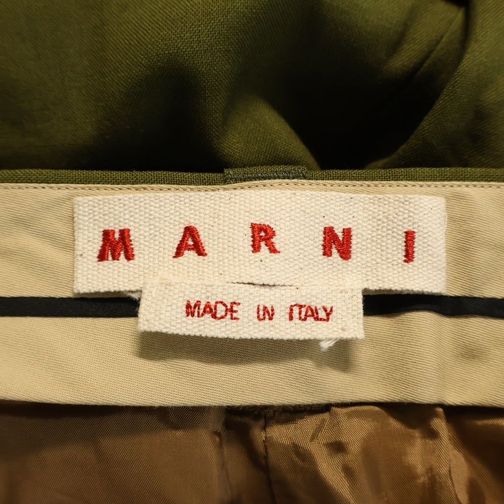 MARNI(マルニ) 22SS 2タック ワイドパンツ PAMA0288U1 カーキ