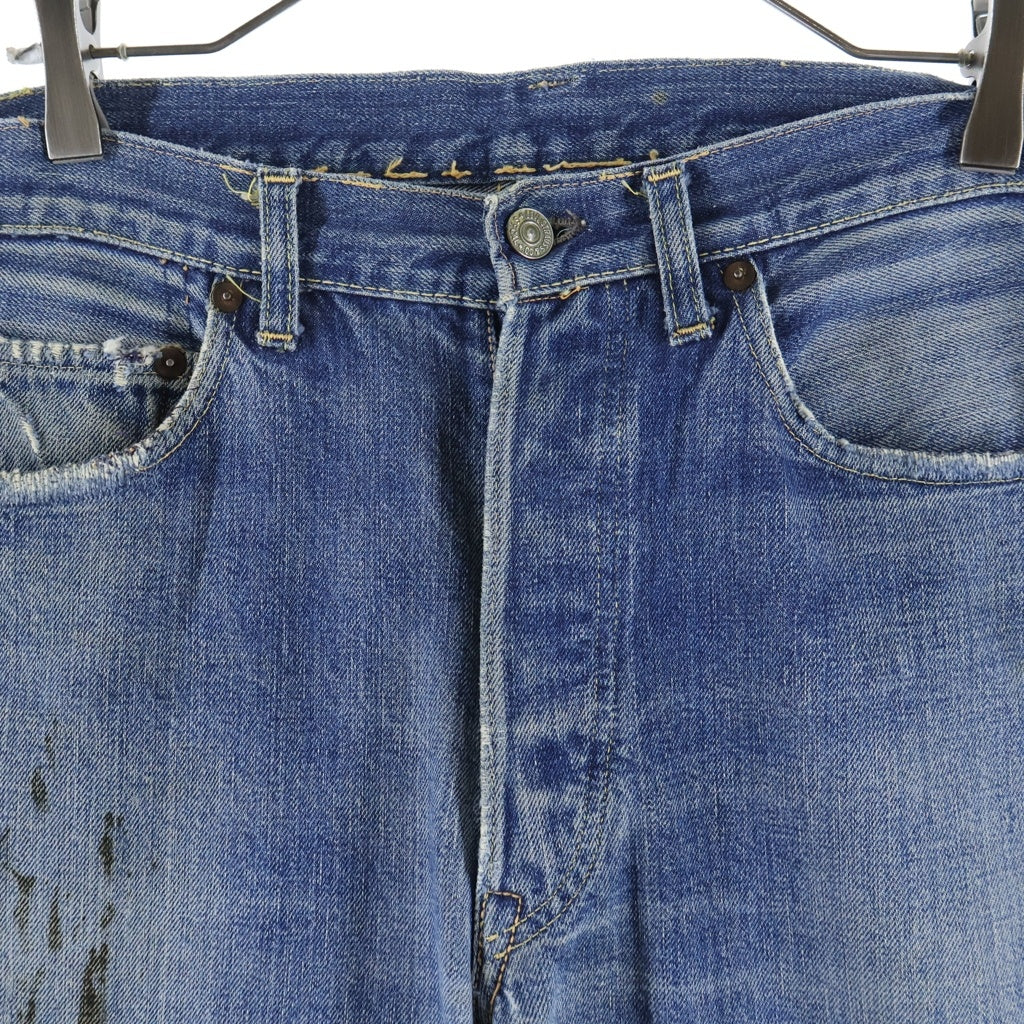 Levi's(リーバイス) 50S 501XX 53model ボタン裏無 オフセット 両面BIGE 足長R ボタンフライデニムパンツ インディゴ