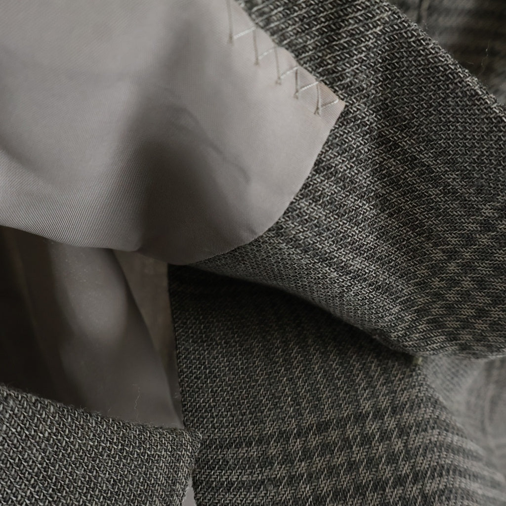 NO BRAND(ノーブランド) SALA ABITO CHECK PATTERN MINI SKIRT JACKET SET UP 総チェック柄 セットアップ ミニスカート ジャケット ベージュ レディース