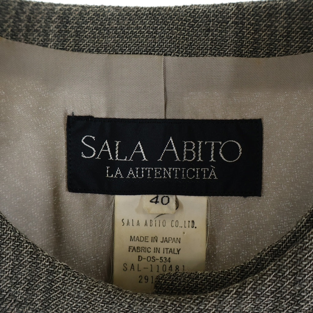 NO BRAND(ノーブランド) SALA ABITO CHECK PATTERN MINI SKIRT JACKET SET UP 総チェック柄 セットアップ ミニスカート ジャケット ベージュ レディース