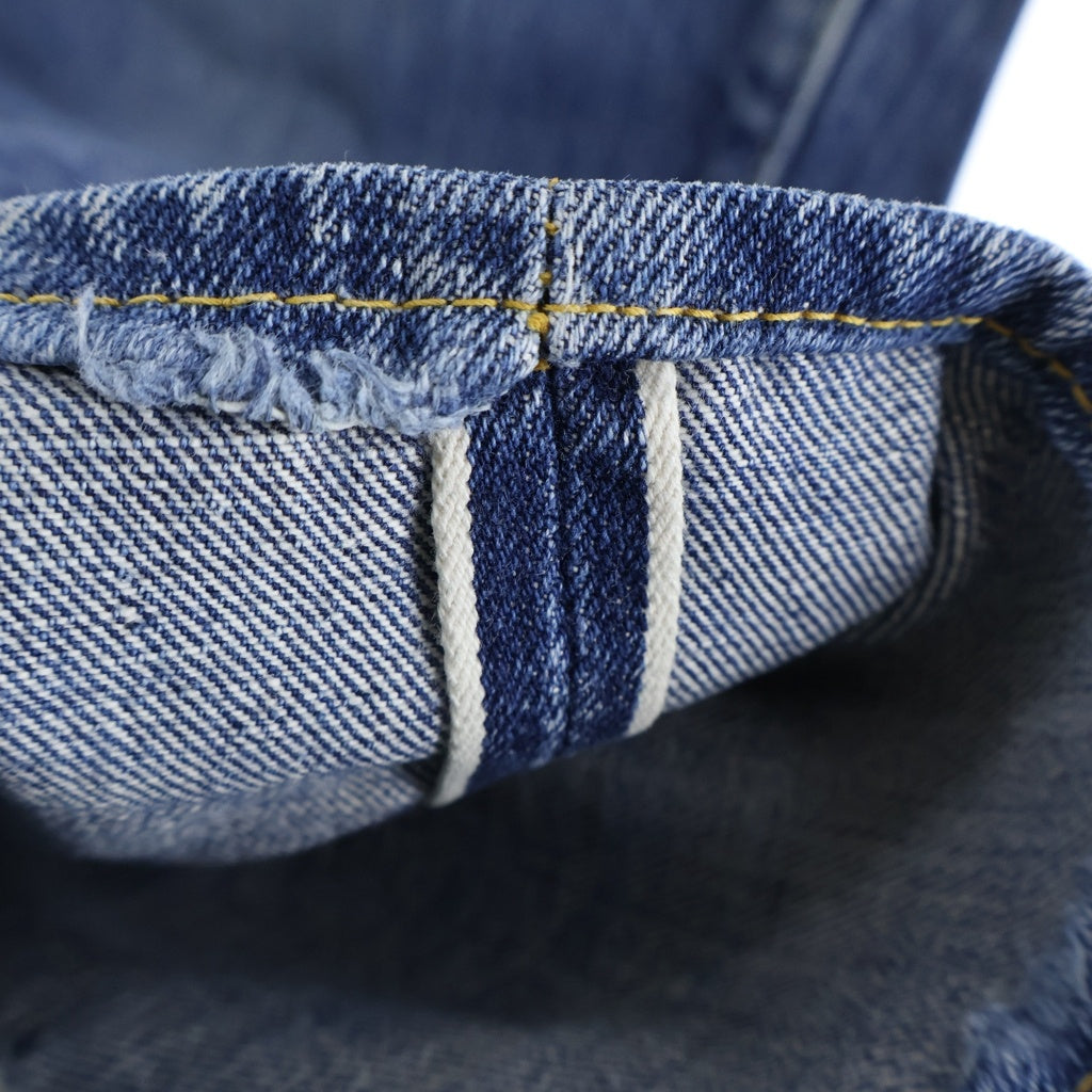 Levi's(リーバイス) 60s VINTAGE 501 BIGE ボタン裏6 レインボー Vステッチ ストレートデニムパンツ ブルー
